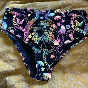 Reflective Mushroom Rave Bikini Bottoms